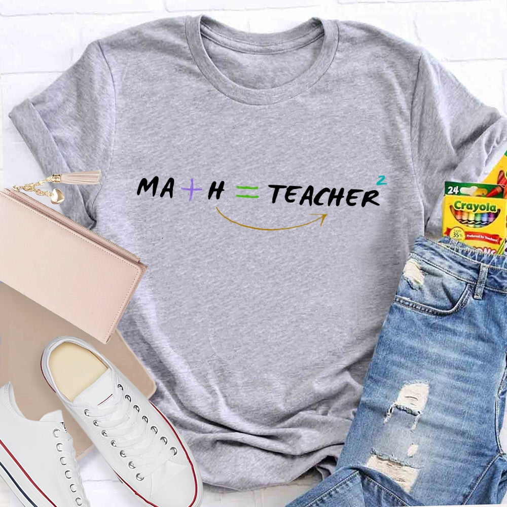 Math Teacher Letters Gift T-shirt