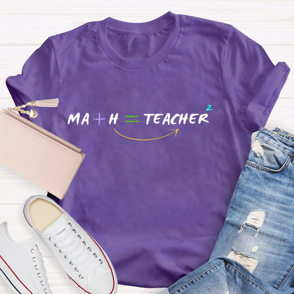 Math Teacher Letters Gift T-shirt