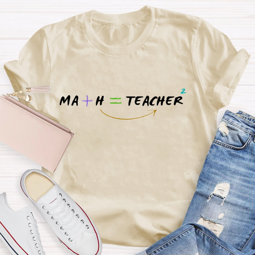 Math Teacher Letters Gift T-shirt