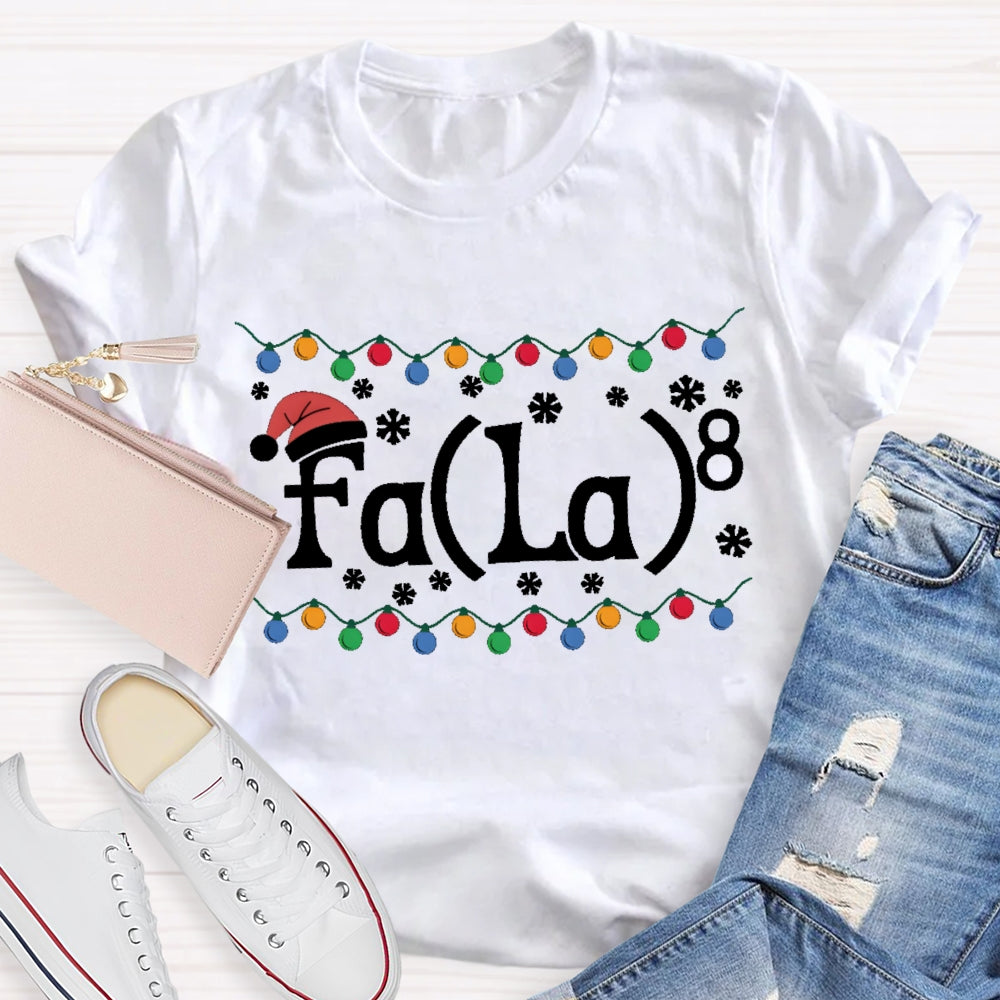Christmas Lights Snowflakes Math Teacher Christmas T-shirt