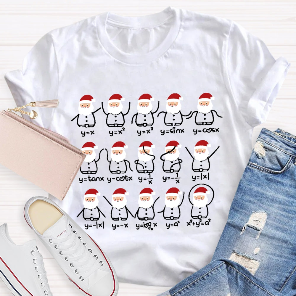 Santa Claus Math Teacher Christmas T-shirt
