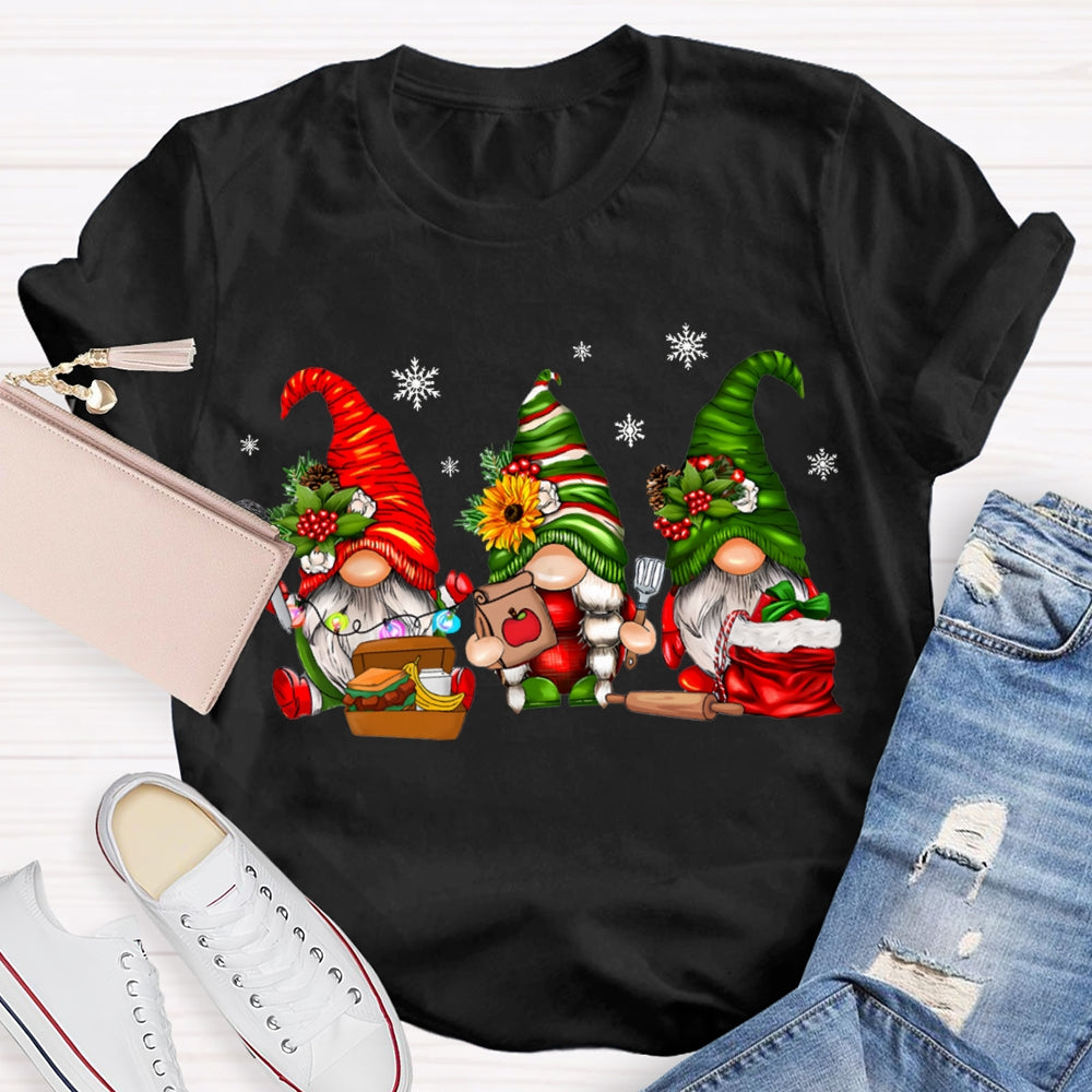 School Lunch Lady Santa Claus Christmas T-shirt