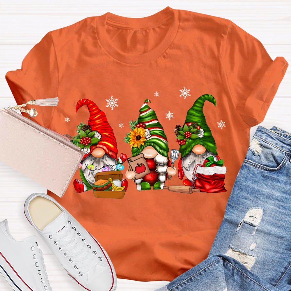 School Lunch Lady Santa Claus Christmas T-shirt