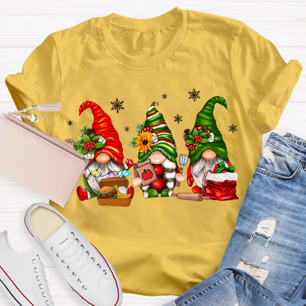School Lunch Lady Santa Claus Christmas T-shirt