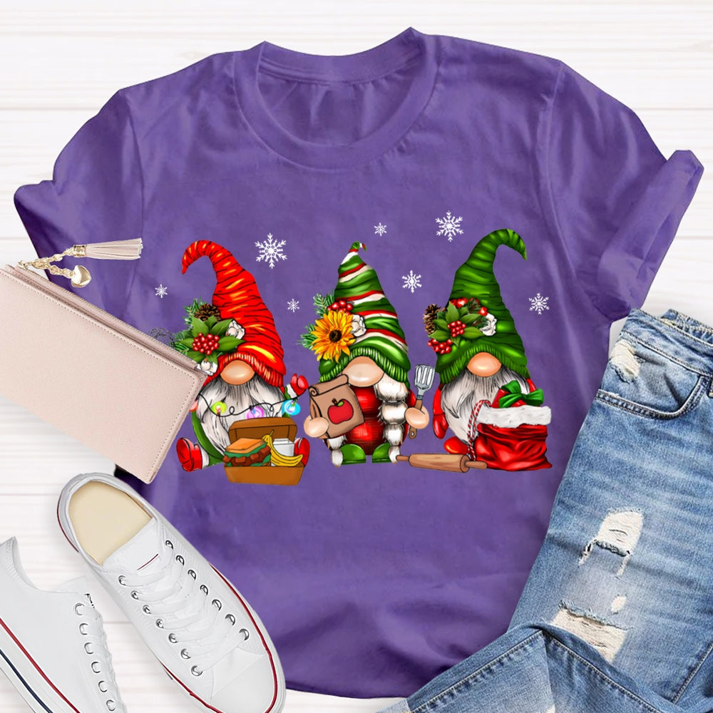 School Lunch Lady Santa Claus Christmas T-shirt