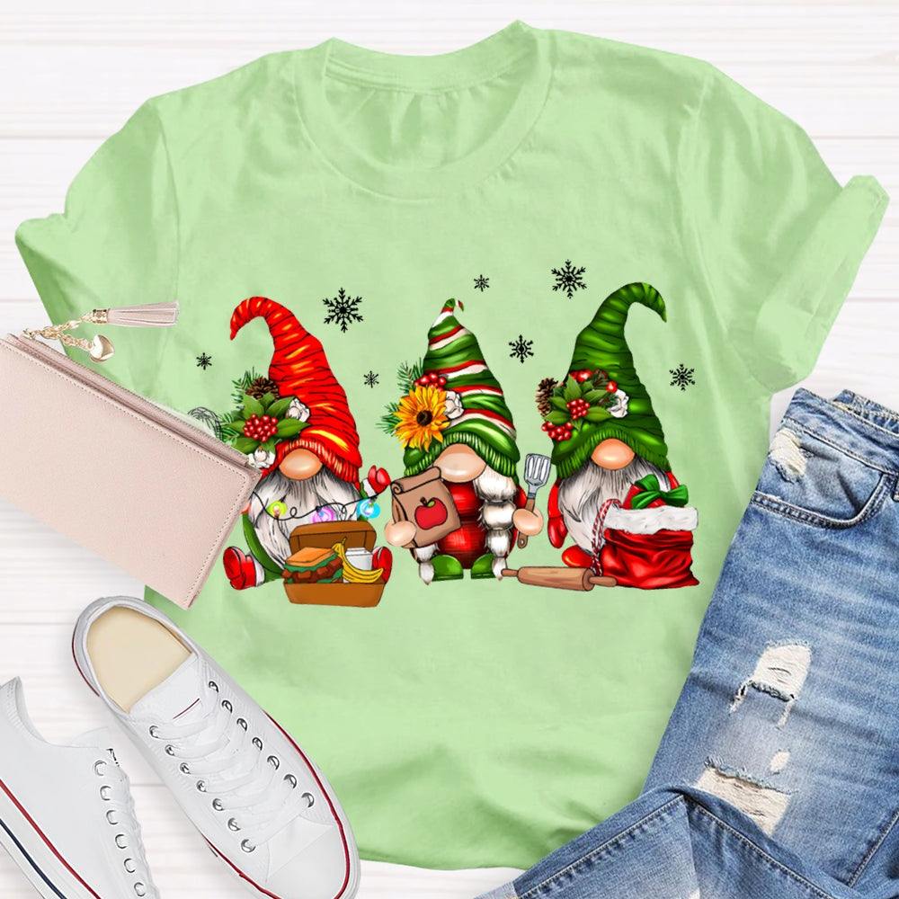 School Lunch Lady Santa Claus Christmas T-shirt