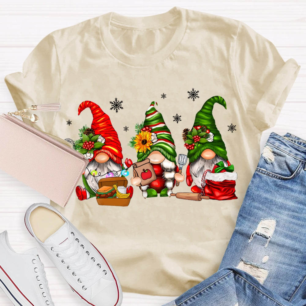 School Lunch Lady Santa Claus Christmas T-shirt