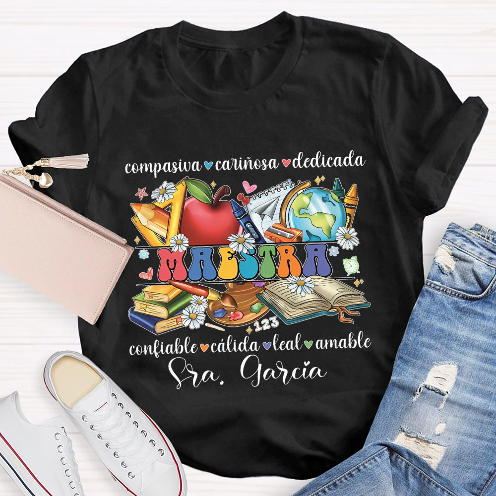 Personalized Name Compasiva Carinosa Dedicada Confiable Calida Leal Amable T-shirt