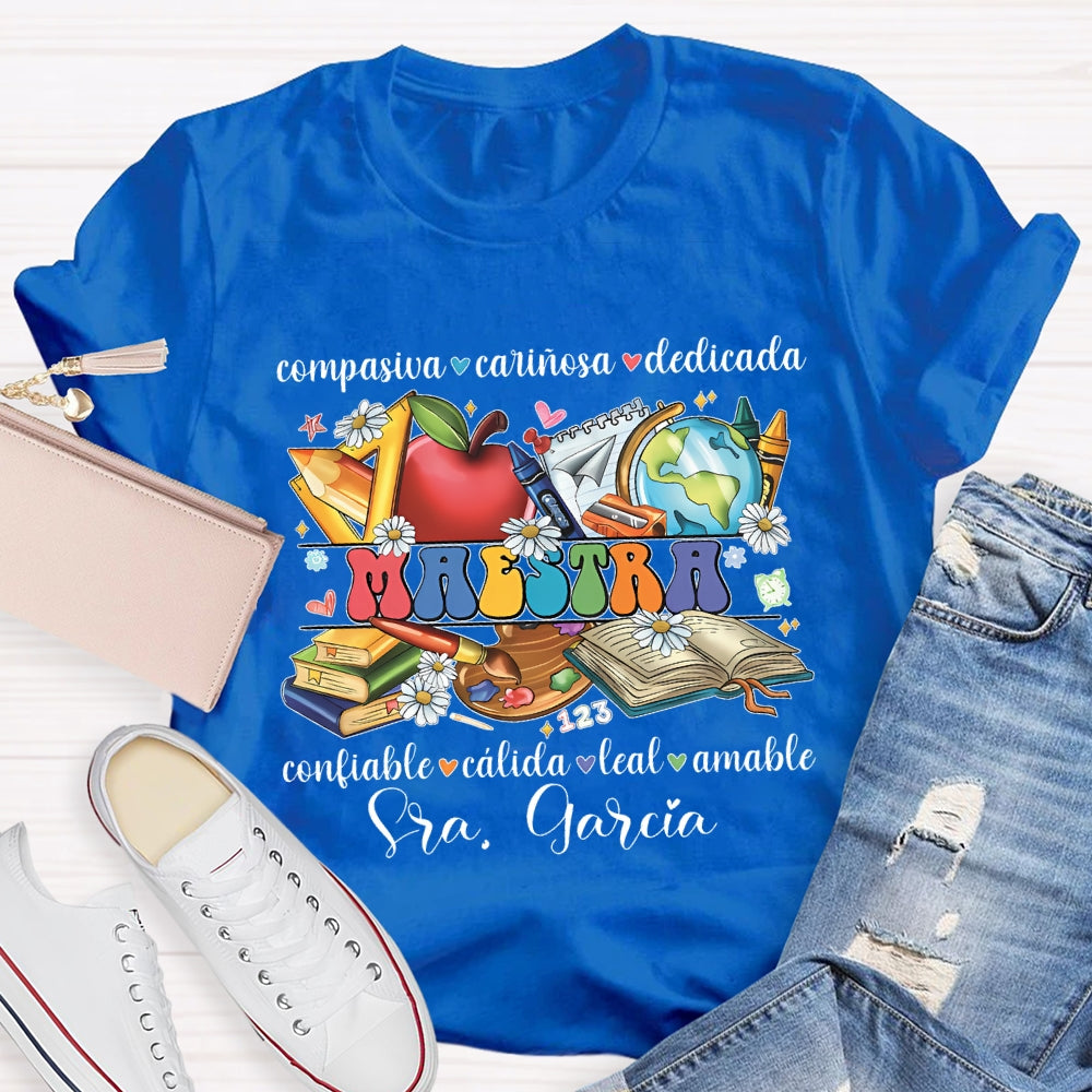 Personalized Name Compasiva Carinosa Dedicada Confiable Calida Leal Amable T-shirt