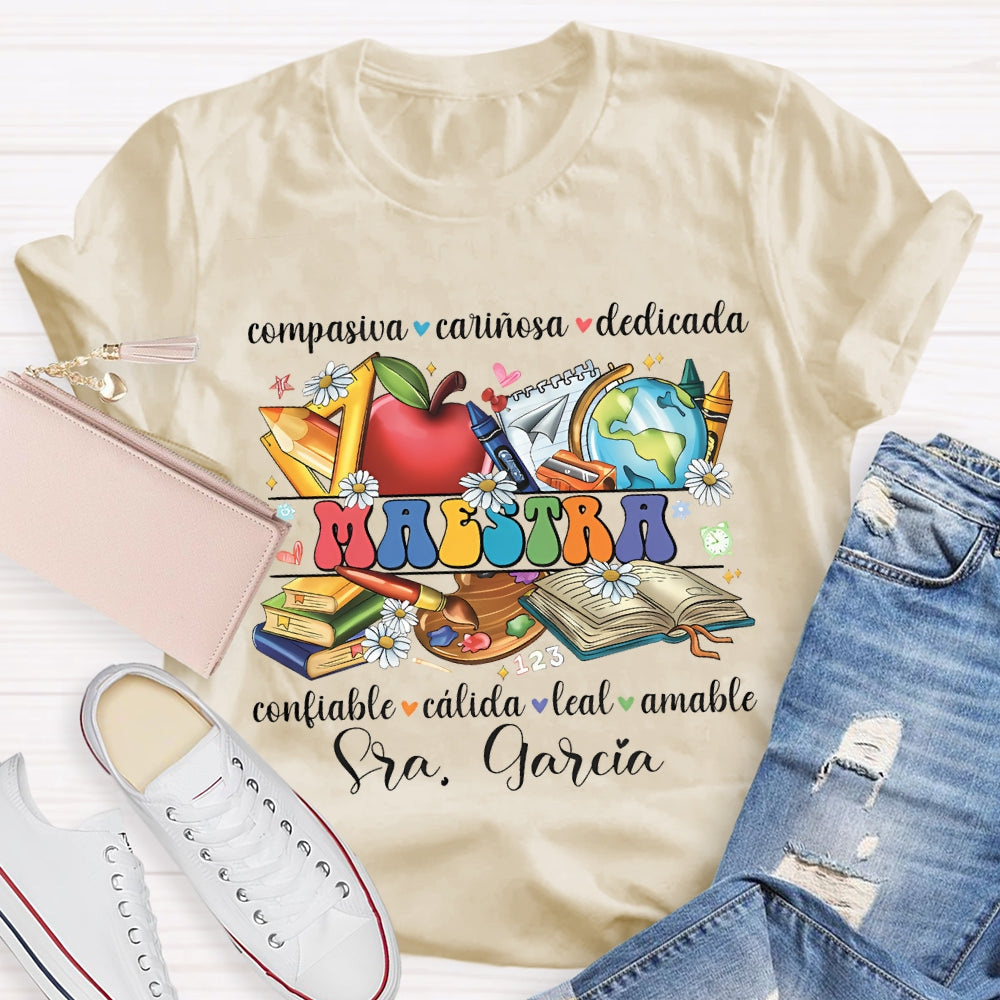 Personalized Name Compasiva Carinosa Dedicada Confiable Calida Leal Amable T-shirt