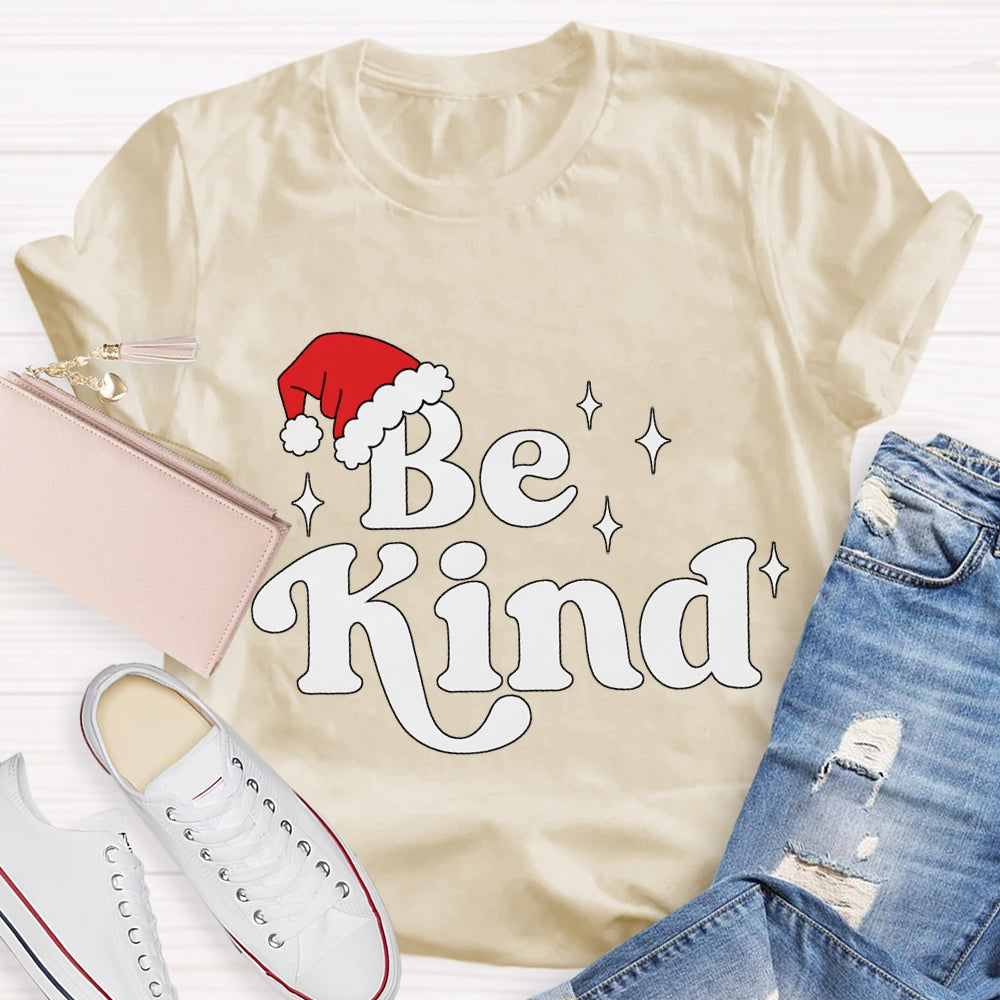 Be Kind Santa Hat Christmas T-shirt