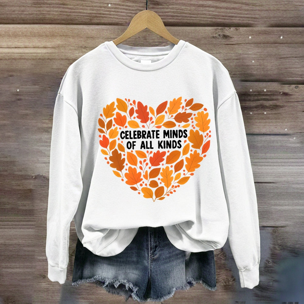 Celebrate Minds Of All Kinds Fall Vibes Sweatshirt