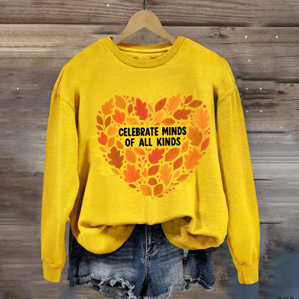 Celebrate Minds Of All Kinds Fall Vibes Sweatshirt
