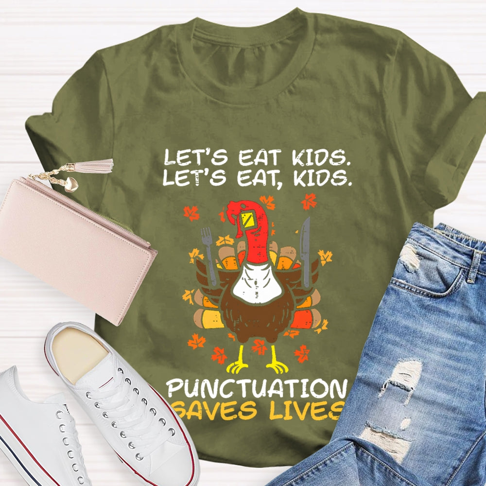 Let'S Eat Kids Thanksgiving Turkey T-Shirt