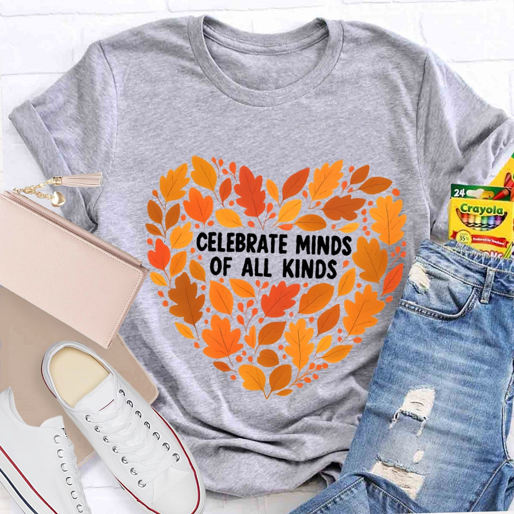 Celebrate Minds Of All Kinds Fall Vibes T-shirt
