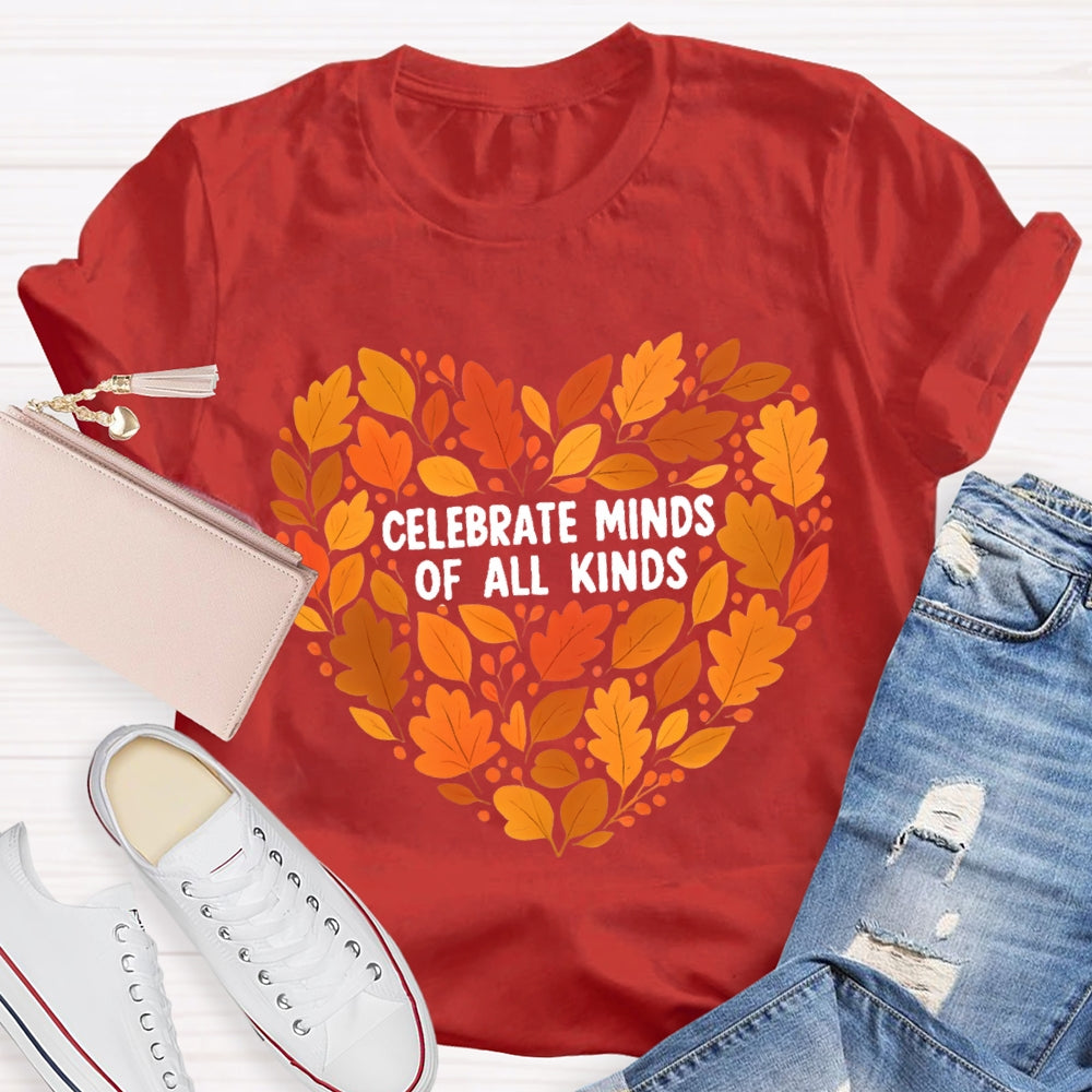 Celebrate Minds Of All Kinds Fall Vibes T-shirt