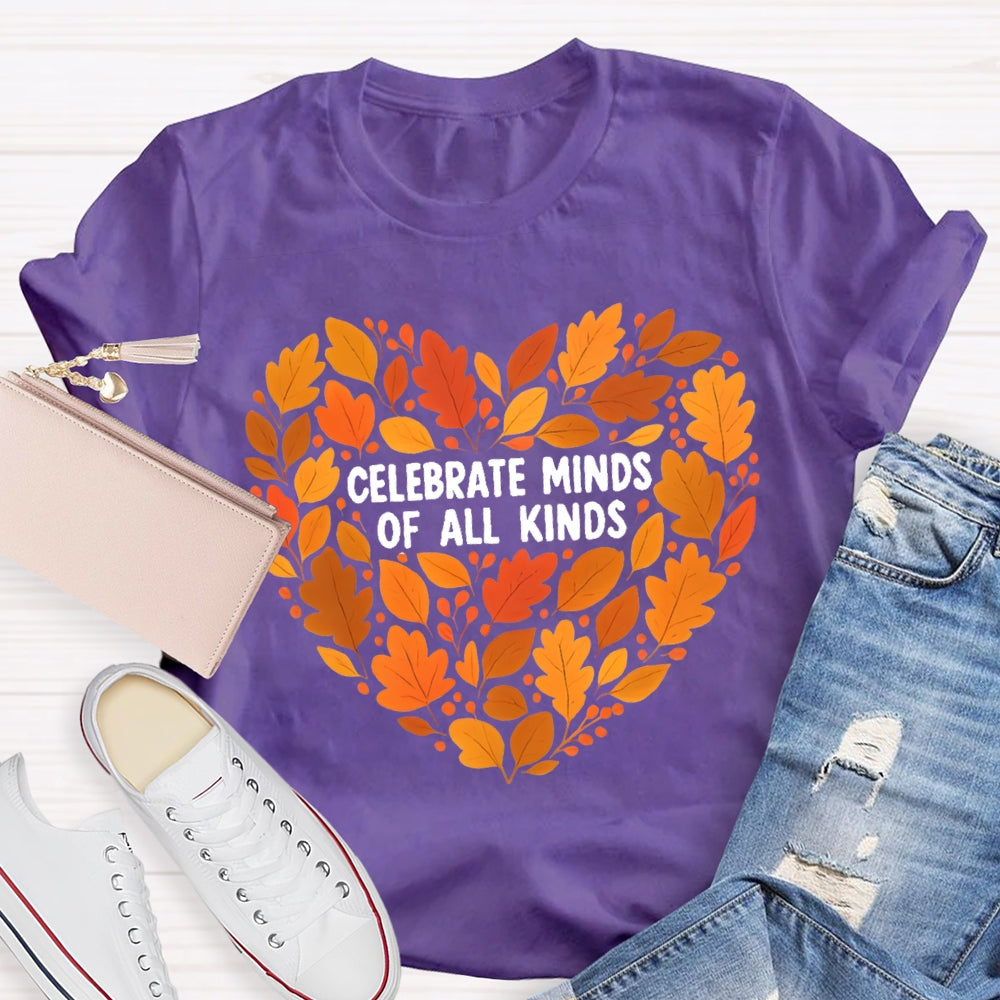 Celebrate Minds Of All Kinds Fall Vibes T-shirt