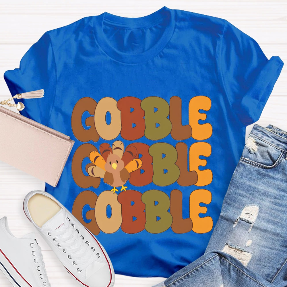 Gobble Gobble Turkey Teacher T-Shirt