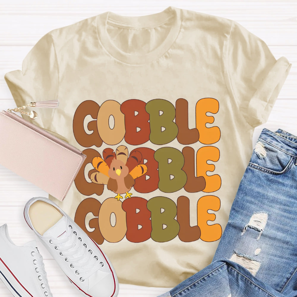 Gobble Gobble Turkey Teacher T-Shirt