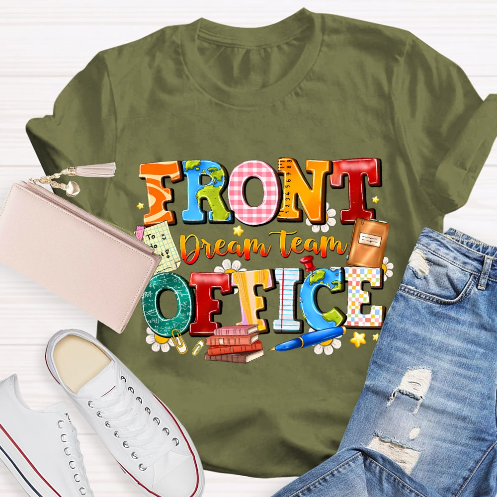 Front Office Dream Team Colorful Plaid T-Shirt