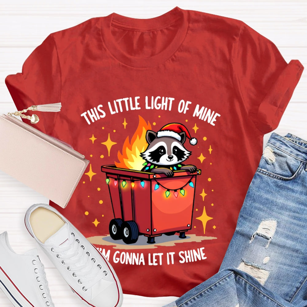 This Little Light Of Mine I'M Gonna Let It Shine Christmas Cat T-shirt