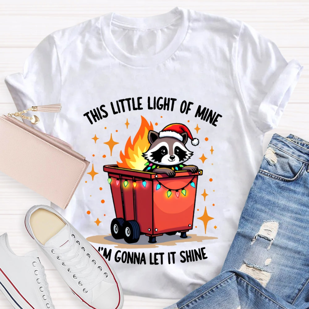 This Little Light Of Mine I'M Gonna Let It Shine Christmas Cat T-shirt