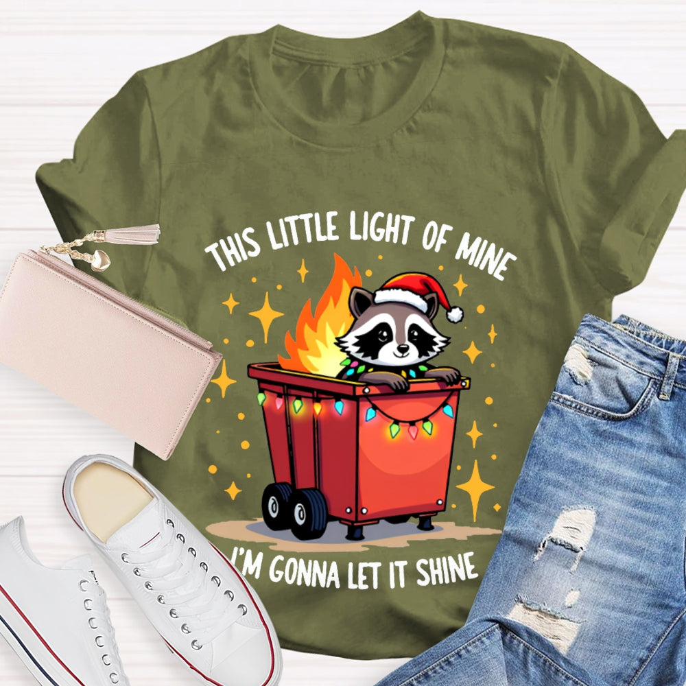 This Little Light Of Mine I'M Gonna Let It Shine Christmas Cat T-shirt