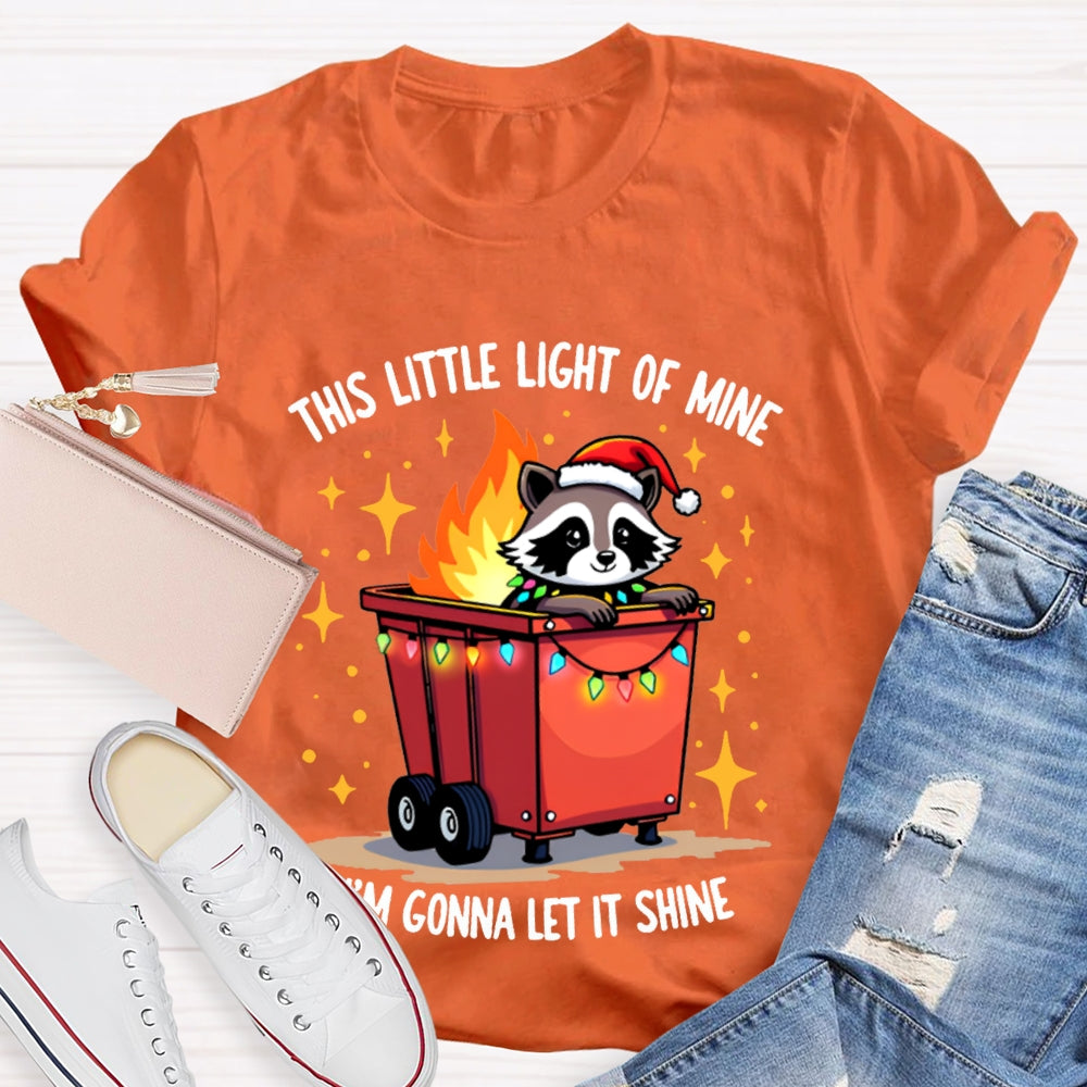 This Little Light Of Mine I'M Gonna Let It Shine Christmas Cat T-shirt