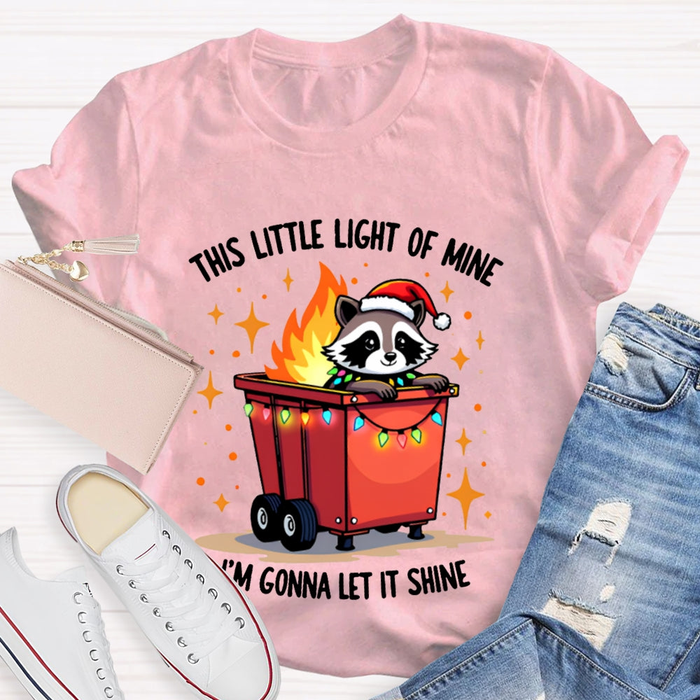 This Little Light Of Mine I'M Gonna Let It Shine Christmas Cat T-shirt
