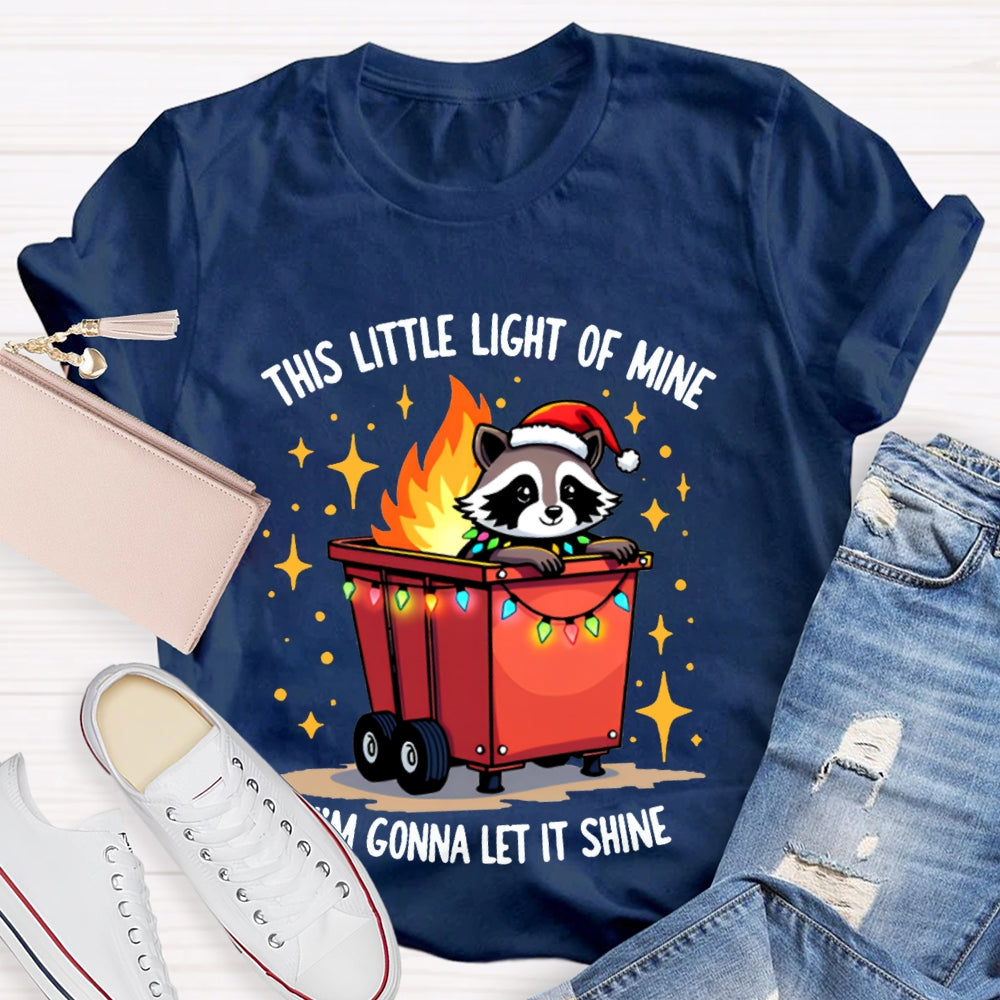 This Little Light Of Mine I'M Gonna Let It Shine Christmas Cat T-shirt