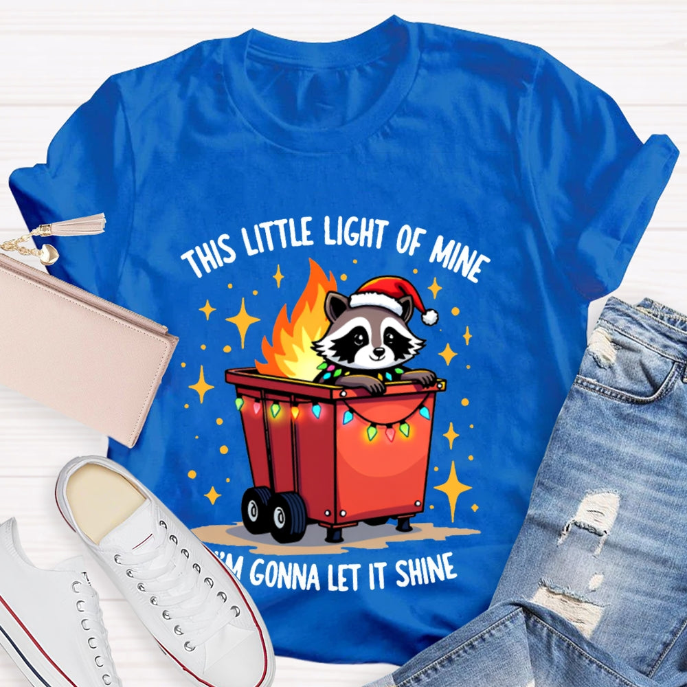 This Little Light Of Mine I'M Gonna Let It Shine Christmas Cat T-shirt