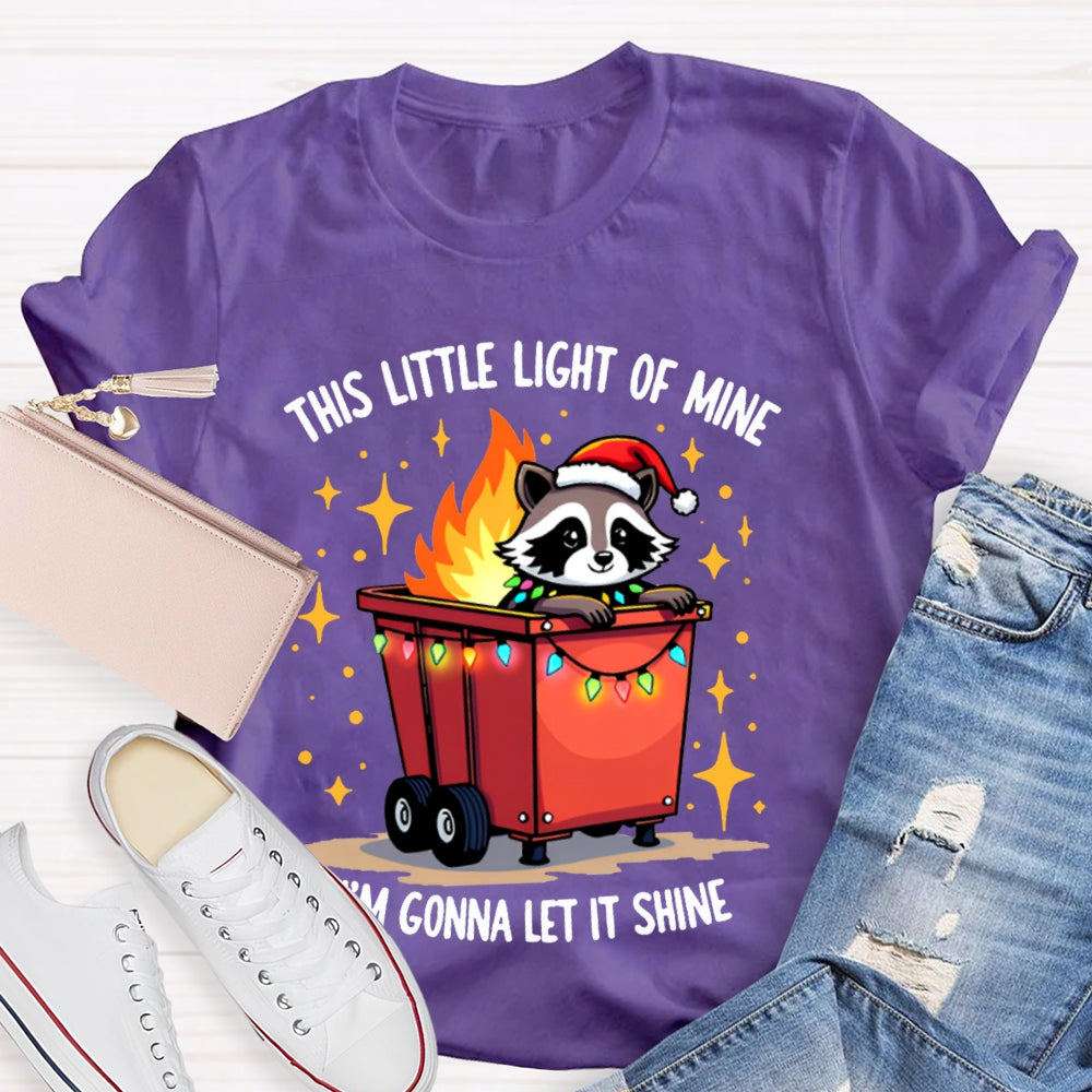 This Little Light Of Mine I'M Gonna Let It Shine Christmas Cat T-shirt