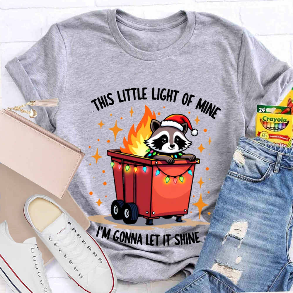 This Little Light Of Mine I'M Gonna Let It Shine Christmas Cat T-shirt