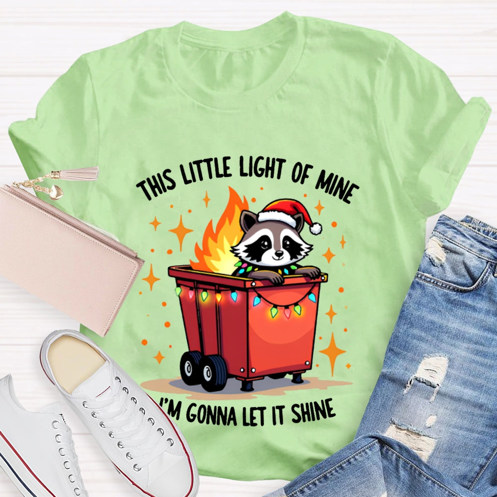 This Little Light Of Mine I'M Gonna Let It Shine Christmas Cat T-shirt