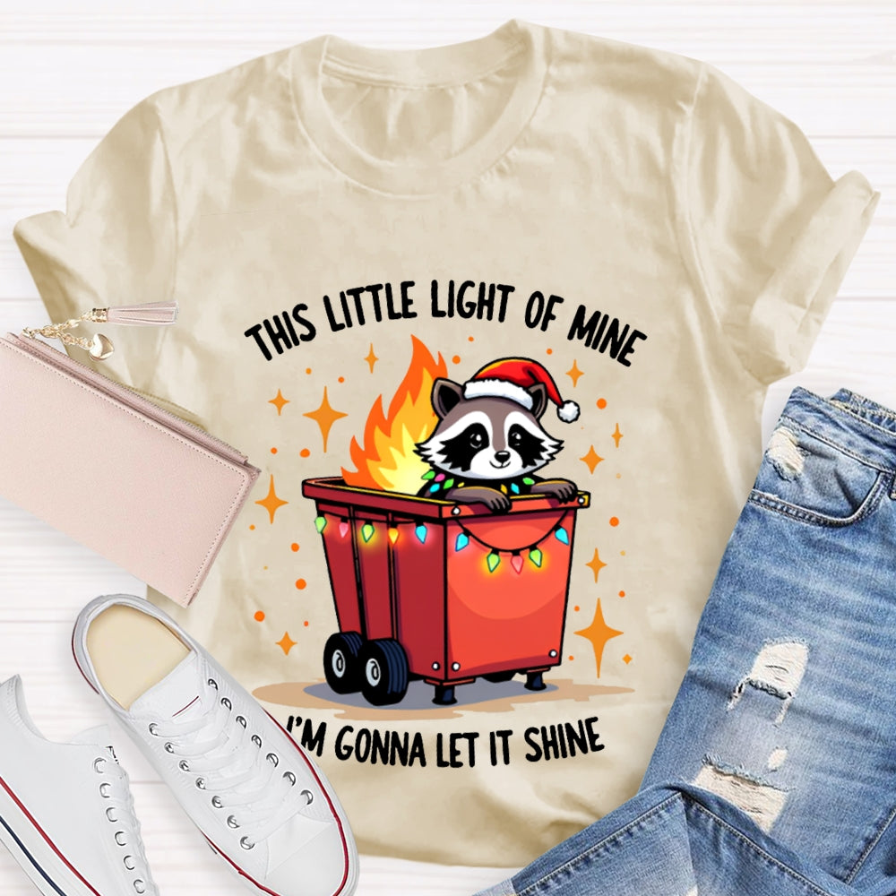 This Little Light Of Mine I'M Gonna Let It Shine Christmas Cat T-shirt