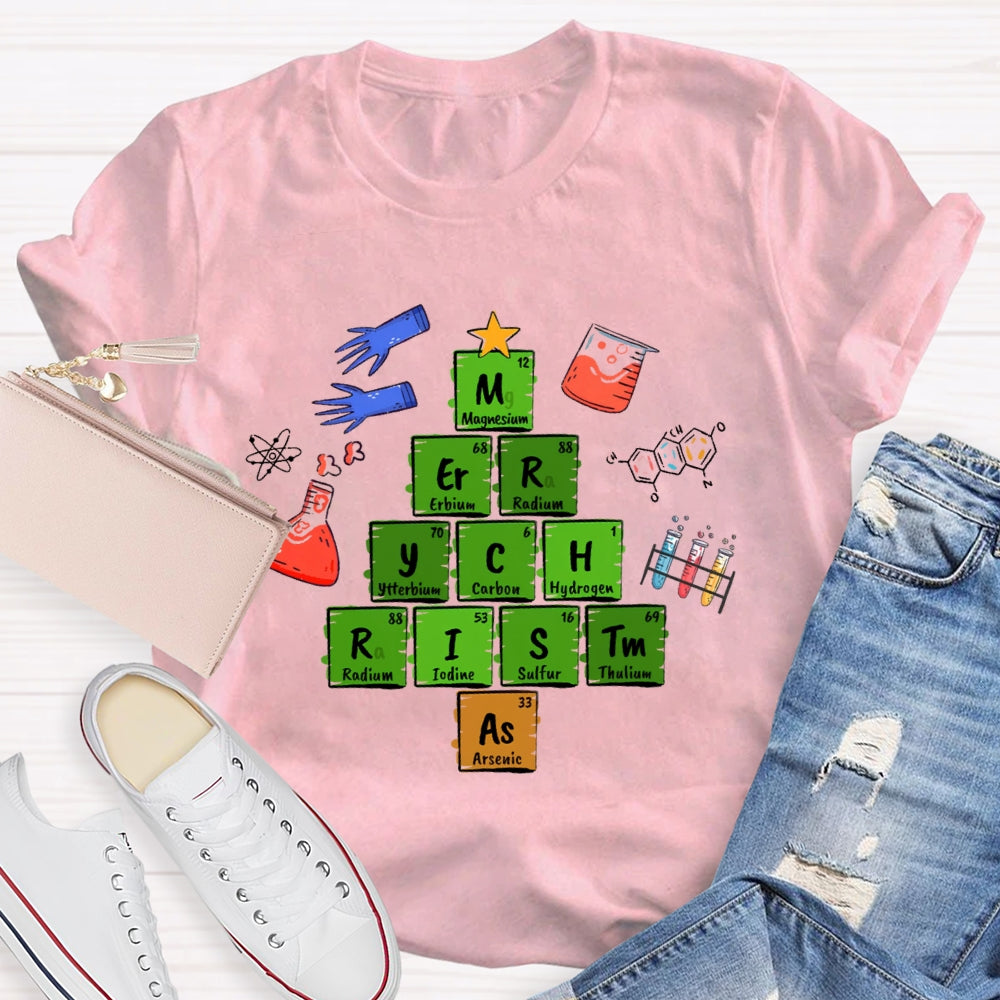 Merry Christmas Science Teacher T-shirt