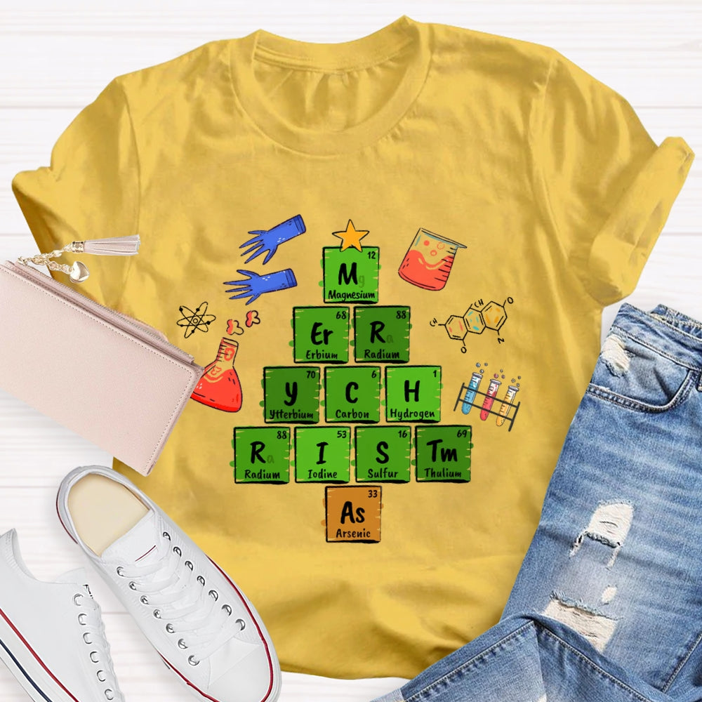 Merry Christmas Science Teacher T-shirt
