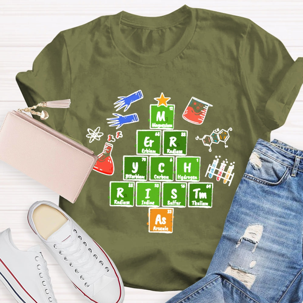 Merry Christmas Science Teacher T-shirt