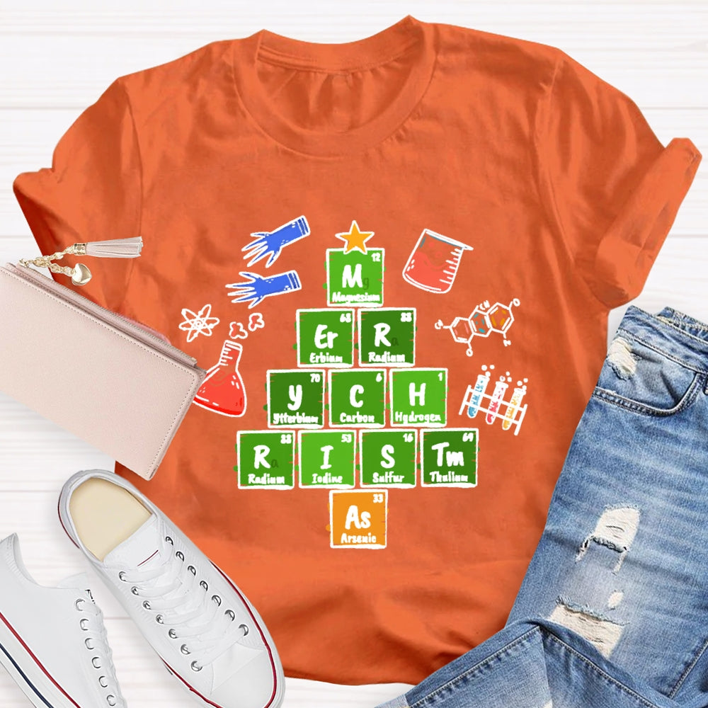 Merry Christmas Science Teacher T-shirt