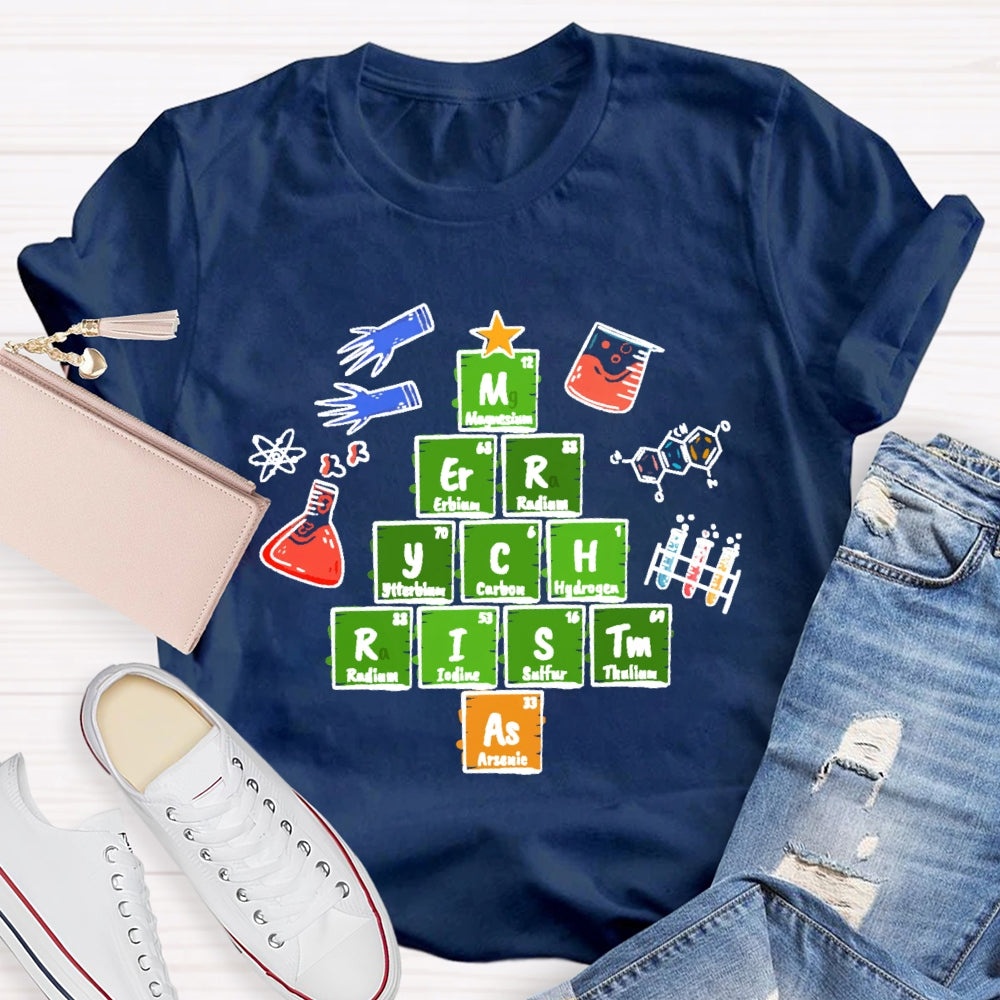 Merry Christmas Science Teacher T-shirt