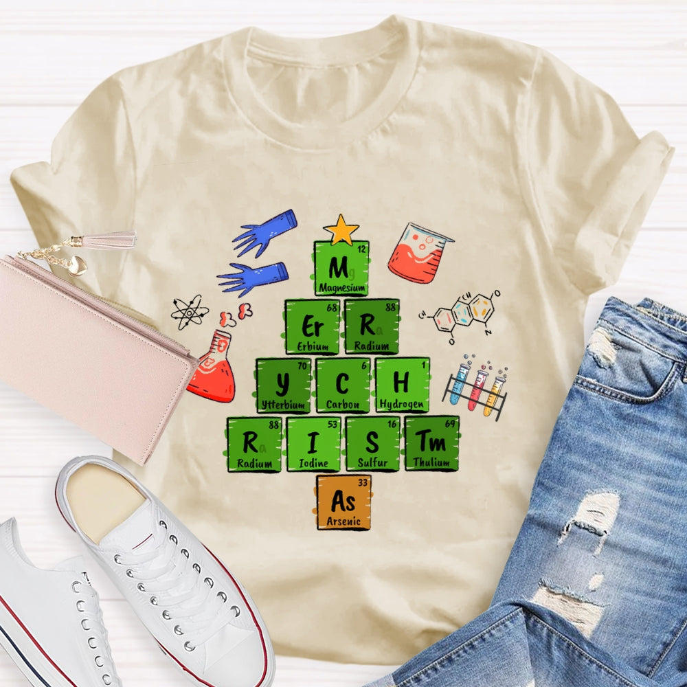 Merry Christmas Science Teacher T-shirt