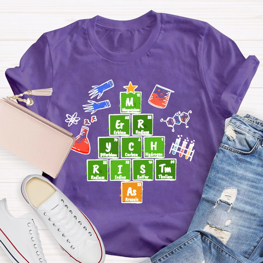 Merry Christmas Science Teacher T-shirt