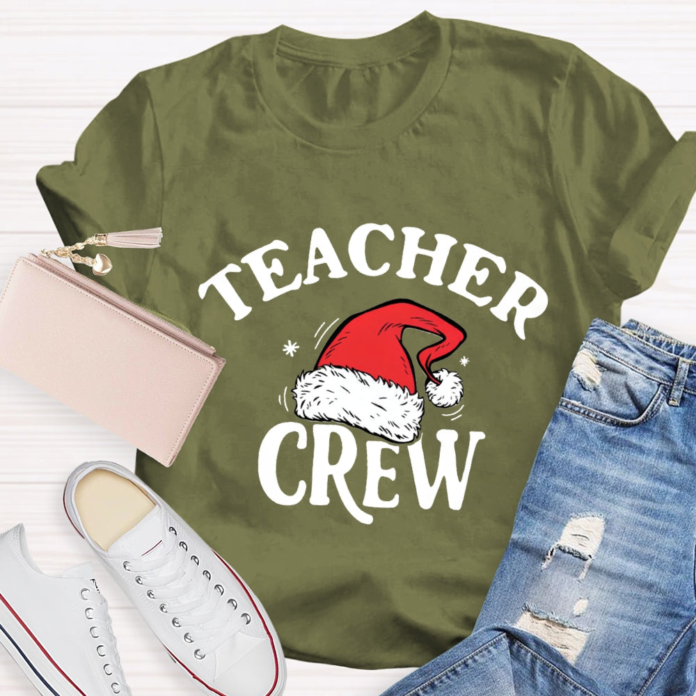 Teacher Crew Santa Hat T-Shirt