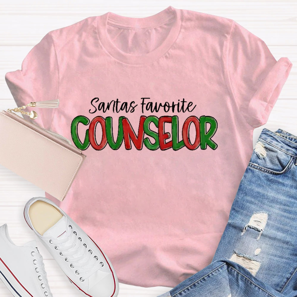 Santa's Favorite Counselor T-shirt