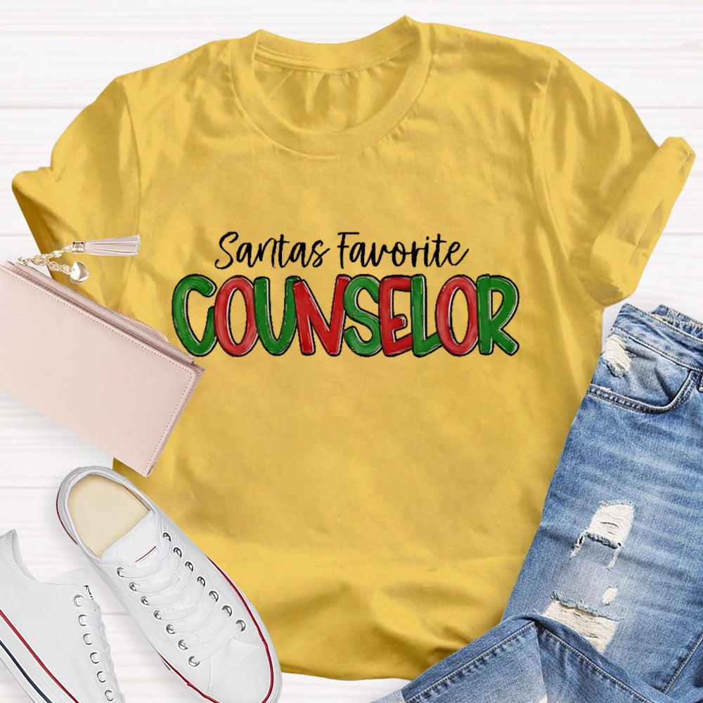 Santa's Favorite Counselor T-shirt