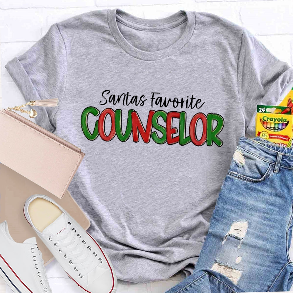 Santa's Favorite Counselor T-shirt