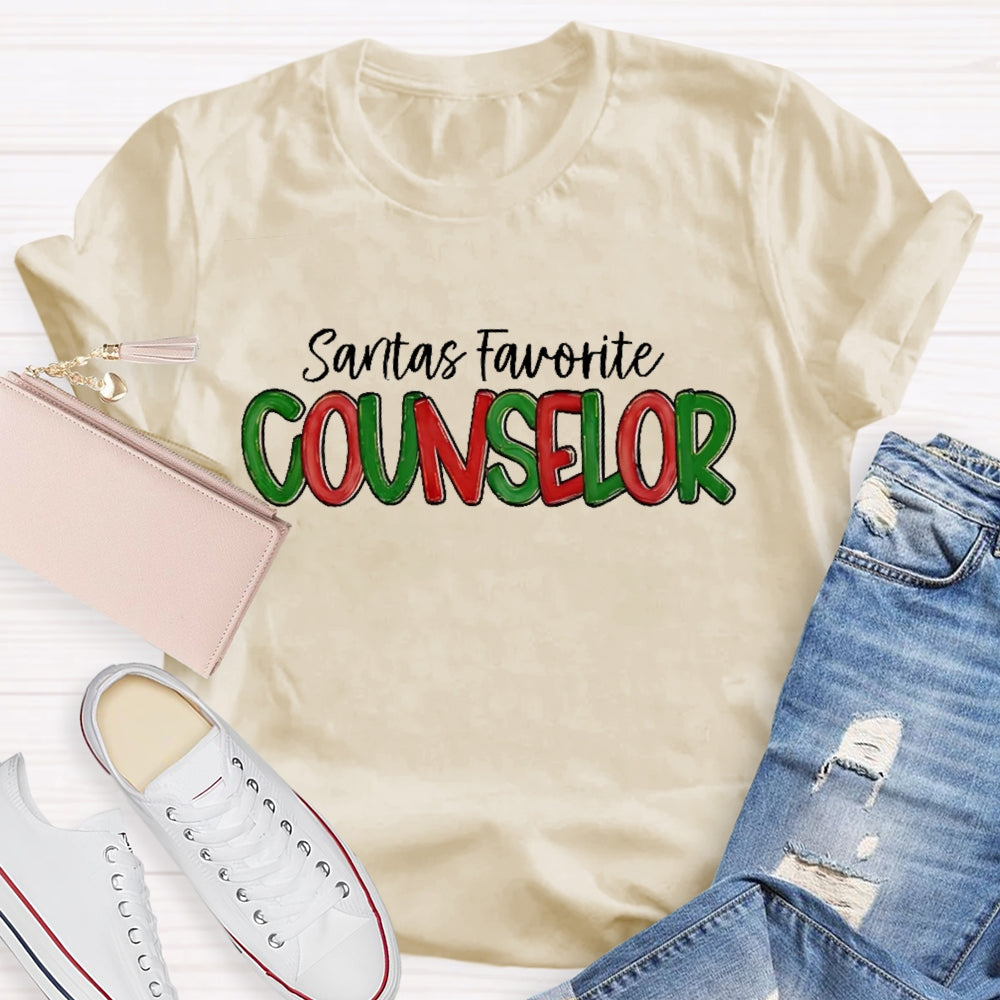 Santa's Favorite Counselor T-shirt