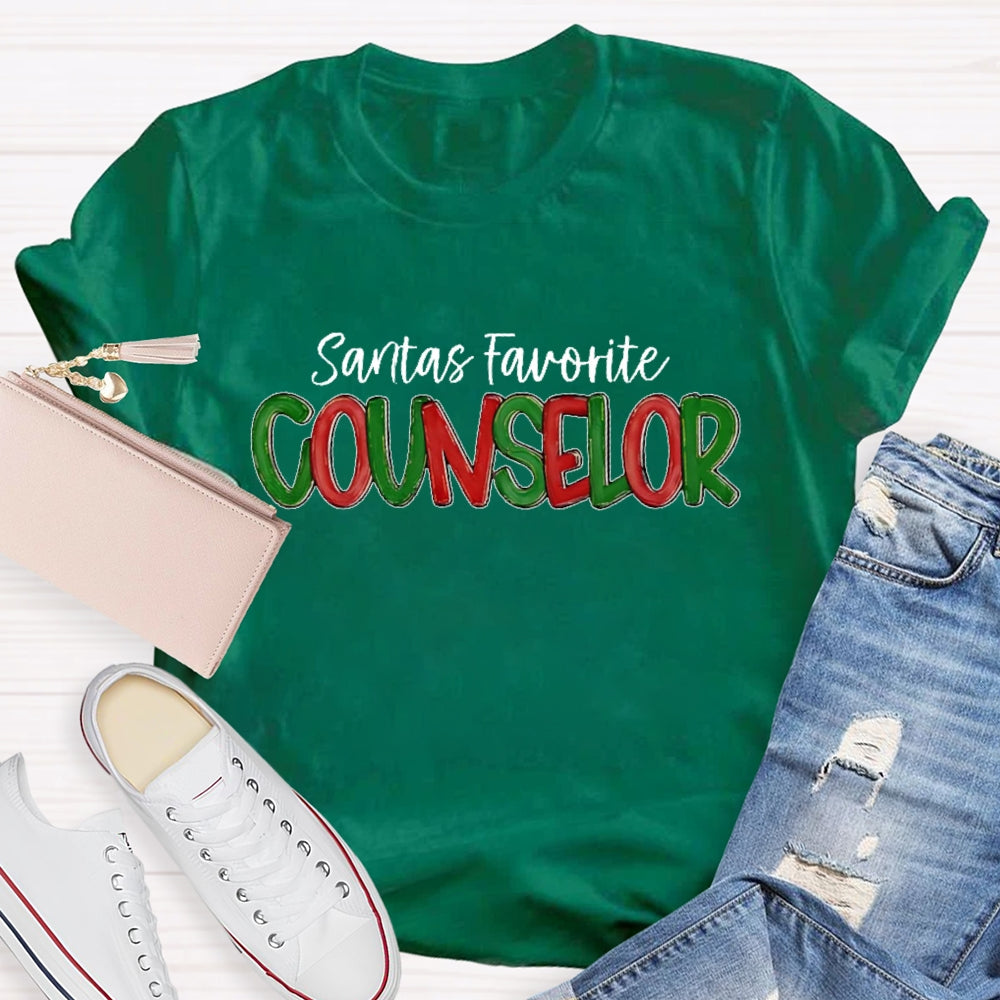 Santa's Favorite Counselor T-shirt
