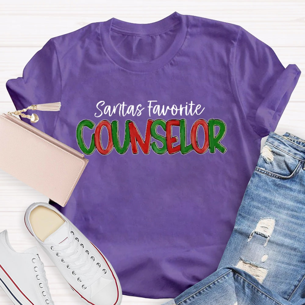 Santa's Favorite Counselor T-shirt