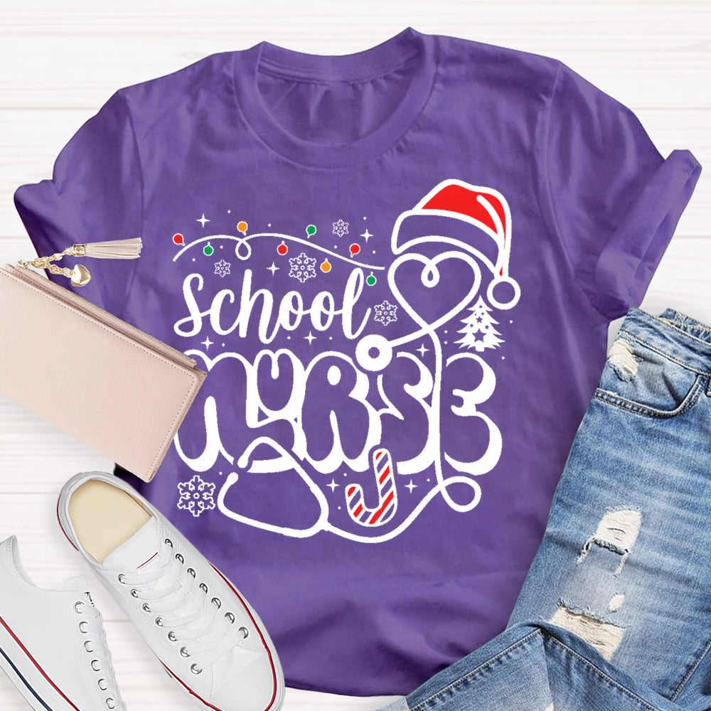 School Nurse Christmas Snowflake T-shirt